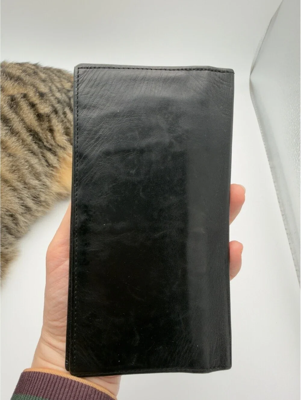 Authentic Gucci Men’s Tom Ford Era G Black Leather Long Bifold Wallet Vertical